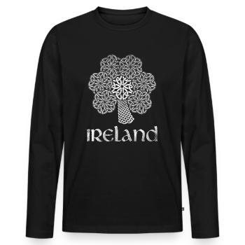 Irlande - T-shirt manches longues Premium bio Homme - noir - Devant - Nico (187cm)
