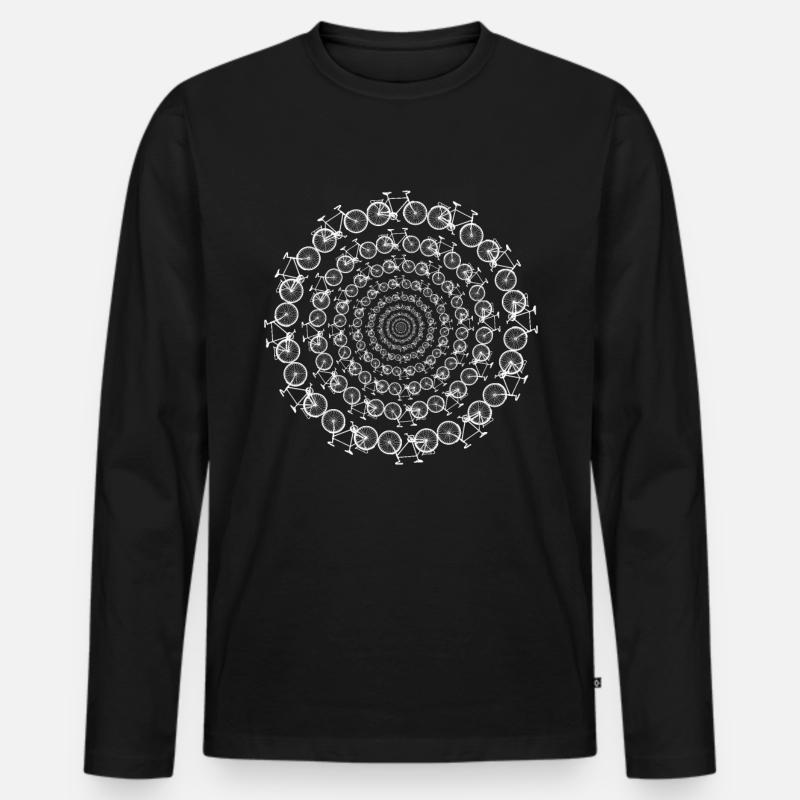 Fahrrad - Männer Premium Bio Langarmshirt - Schwarz