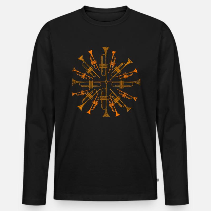Trompete Trompeter - Männer Premium Bio Langarmshirt - Schwarz