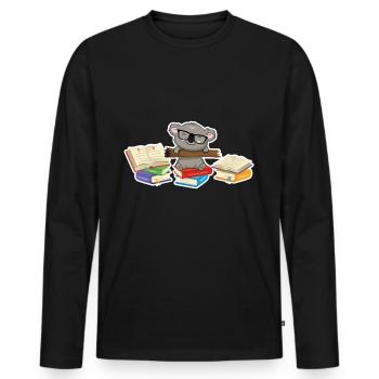 Koala - Männer Premium Bio Langarmshirt - Schwarz - Vorne - Nico (187cm)