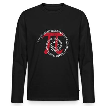 Mathe - Männer Premium Bio Langarmshirt - Schwarz - Vorne - Nico (187cm)