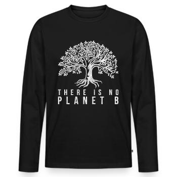 Earth Day - Men's Premium Organic Long Sleeve Shirt - black - Front - Nico (187cm)
