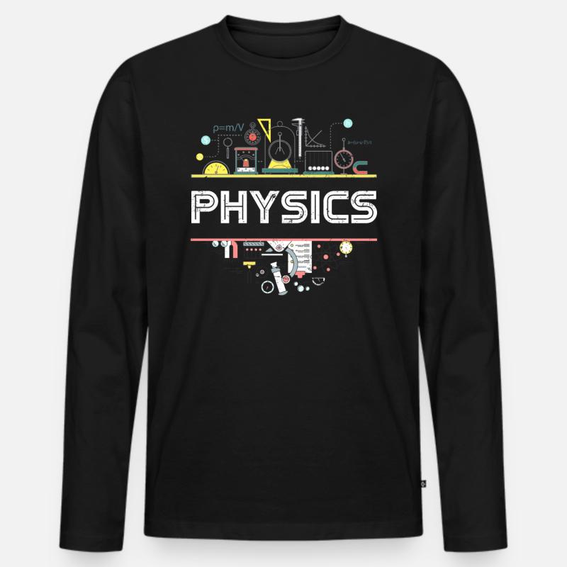 Physik Quantenphysik - Männer Premium Bio Langarmshirt - Schwarz