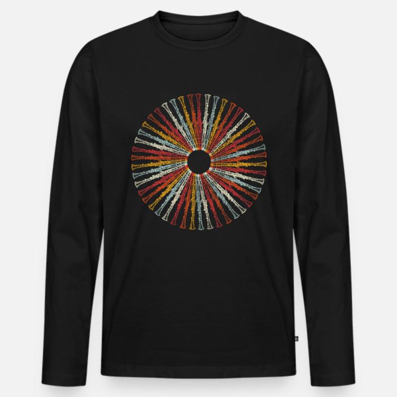 Klarinette - Männer Premium Bio Langarmshirt - Schwarz