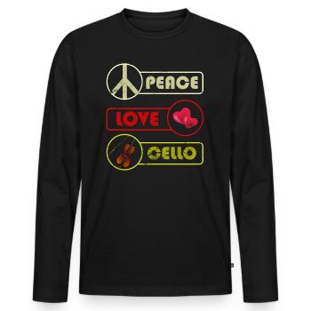Cello - Männer Premium Bio Langarmshirt - Schwarz - Vorne - Nico (187cm)