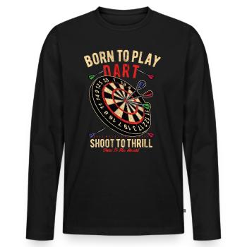 Fléchettes WM Fléchettes cadeaux - T-shirt manches longues Premium bio Homme - noir - Devant - Nico (187cm)