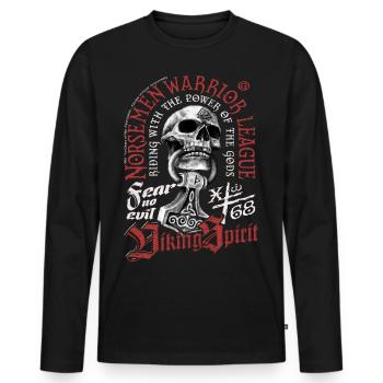 Ligue nordique - T-shirt manches longues Premium bio Homme - noir - Devant - Nico (187cm)