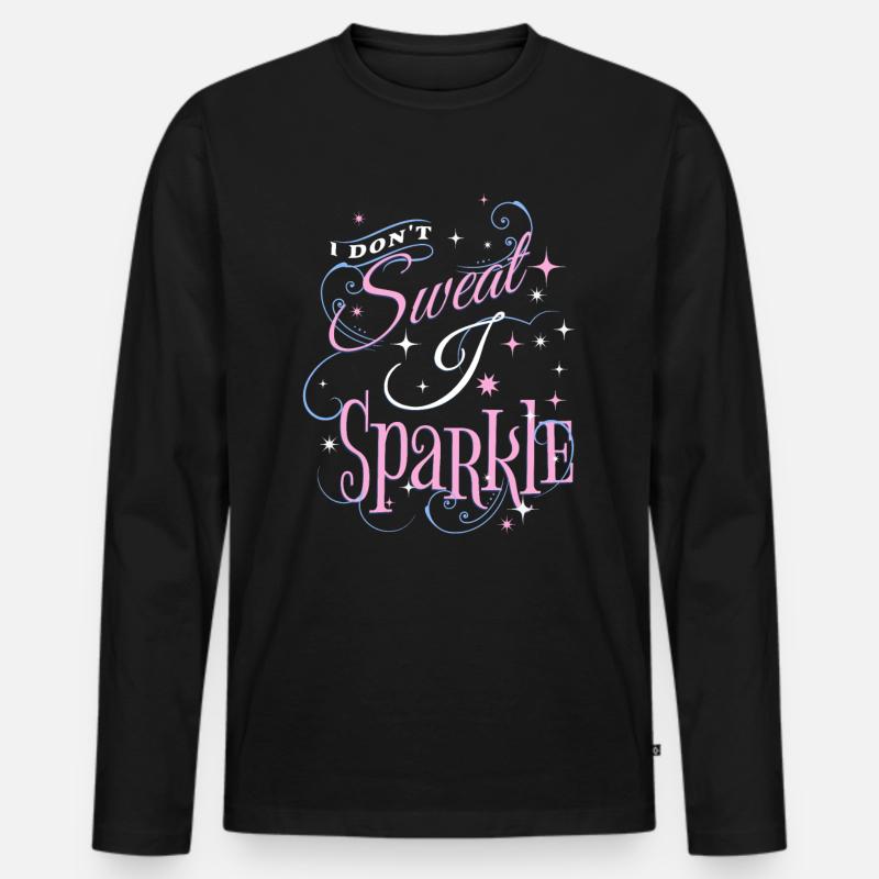ICH SCHWITZE NICHT, ICH FUNKLE - Männer Premium Bio Langarmshirt - Schwarz