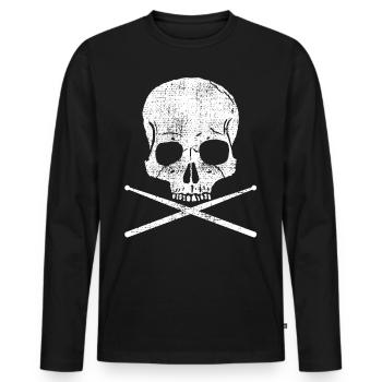 Drumsticks Drummer - T-shirt manches longues Premium bio Homme - noir - Devant - Nico (187cm)