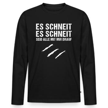 Kokain Koks Drogen Party Weihnachten Geschenk - Männer Premium Bio Langarmshirt - Schwarz - Vorne - Nico (187cm)