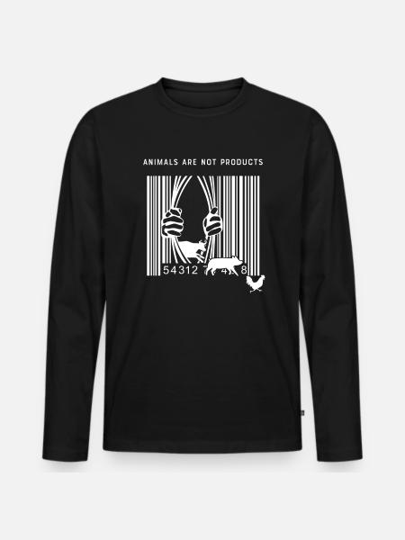 Tierschutz Aktivist - Männer Premium Bio Langarmshirt - Schwarz