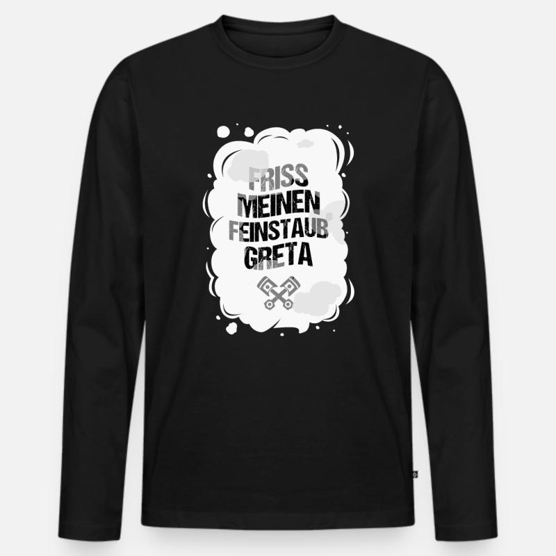 Anti Greta - Männer Premium Bio Langarmshirt - Schwarz