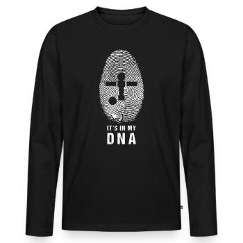 DNA Tischfußball Kicker Krökeltisch - Männer Premium Bio Langarmshirt - Schwarz - Vorne - Nico (187cm)