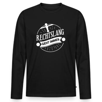 Kicker Knack Tischkicker Spruch - Männer Premium Bio Langarmshirt - Schwarz - Vorne - Nico (187cm)