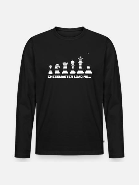 Chess master chess pieces gamer chess players - Men's Premium Organic Long Sleeve Shirt - black
