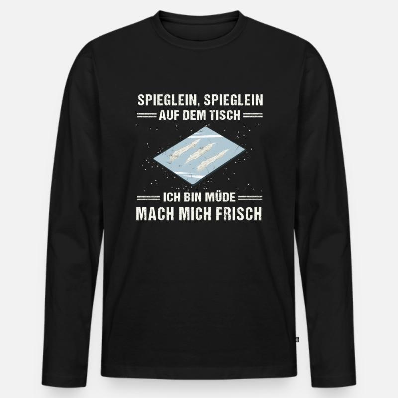 Hardtekk Techno Drogen Kokain Kokser - Männer Premium Bio Langarmshirt - Schwarz