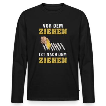 Dark Techno Koksnase Kokser Druffi - Männer Premium Bio Langarmshirt - Schwarz - Vorne - Nico (187cm)