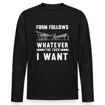 architecture - T-shirt manches longues Premium bio Homme - noir - Devant - Nico (187cm)