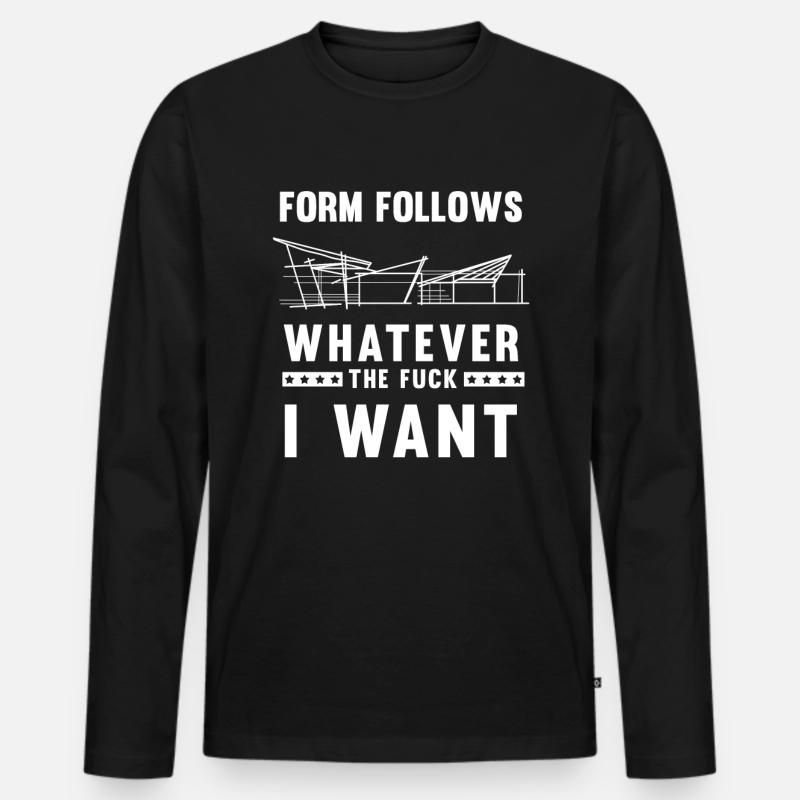 Architektur - Männer Premium Bio Langarmshirt - Schwarz