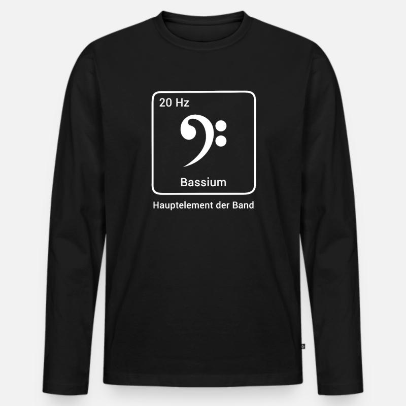 Bassist - Männer Premium Bio Langarmshirt - Schwarz