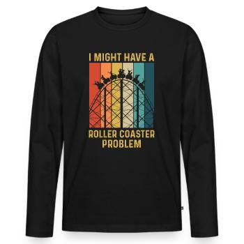 Amusement park design for an amusement park expert - Men's Premium Organic Long Sleeve Shirt - black - Front - Nico (187cm)