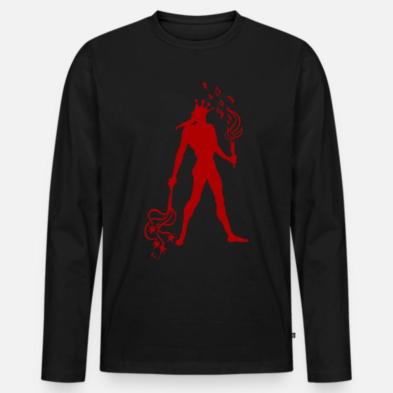 Devil Devil - Men's Premium Organic Long Sleeve Shirt - black