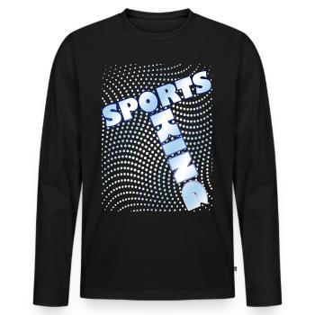 Sports - Men's Premium Organic Long Sleeve Shirt - black - Front - Nico (187cm)