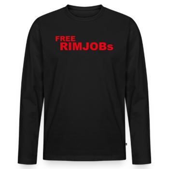 Rimojb Funny Sayings Sex Porn - T-shirt manches longues Premium bio Homme - noir - Devant - Nico (187cm)