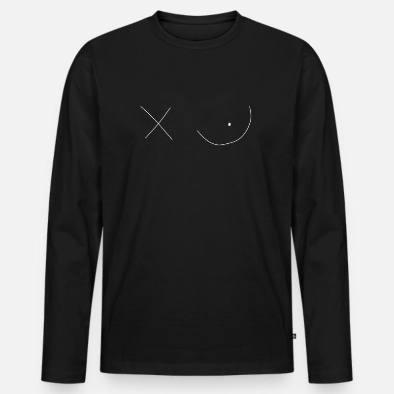 Breasts breasts - Men's Premium Organic Long Sleeve Shirt - black