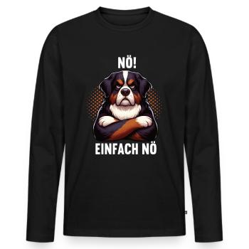 Nö Einfach Nö Australian Shepherd Aussie - Männer Premium Bio Langarmshirt - Schwarz - Vorne - Nico (187cm)