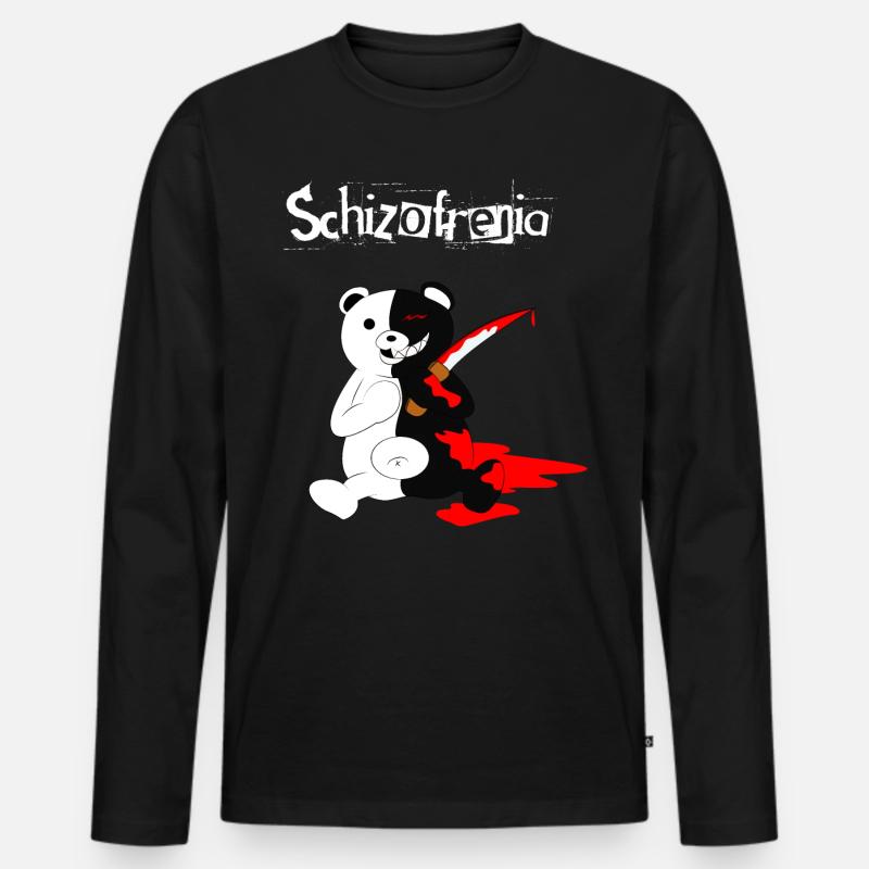 Schizophrenie - Männer Premium Bio Langarmshirt - Schwarz