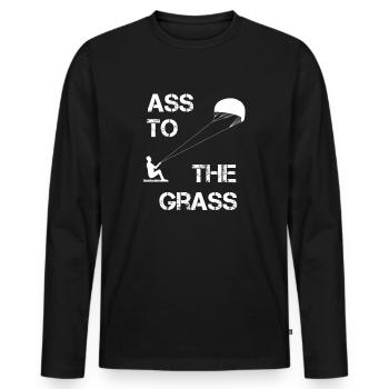 Stunt Kite Ass To the Grass I Hobby - T-shirt manches longues Premium bio Homme - noir - Devant - Nico (187cm)