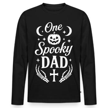 One Spooky Dad Halloween Costume Fun - Men's Premium Organic Long Sleeve Shirt - black - Front - Nico (187cm)