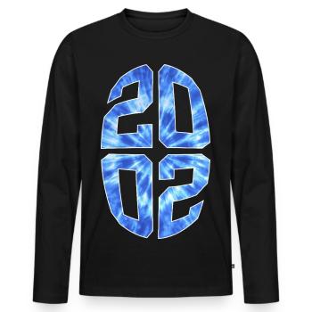 24 YEARS OLD 2002 24TH BIRTHDAY - Men's Premium Organic Long Sleeve Shirt - black - Front - Nico (187cm)