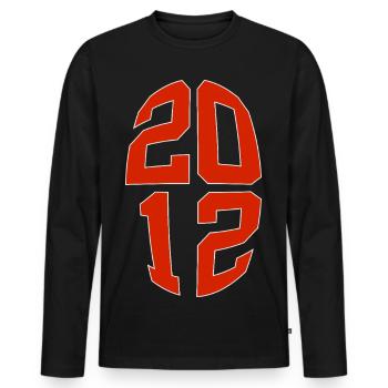 14 YEARS OLD 2012 14TH BIRTHDAY - Men's Premium Organic Long Sleeve Shirt - black - Front - Nico (187cm)