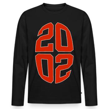 24 YEARS OLD 2002 24TH BIRTHDAY - Men's Premium Organic Long Sleeve Shirt - black - Front - Nico (187cm)