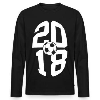 8 ANS DE NAISSANCE 2018 FOOTBALL 8E ANNIVERSAIRE - T-shirt manches longues Premium bio Homme - noir - Devant - Nico (187cm)