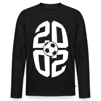 24 ANS NÉ EN 2002 FOOTBALL 24E ANNIVERSAIRE - T-shirt manches longues Premium bio Homme - noir - Devant - Nico (187cm)