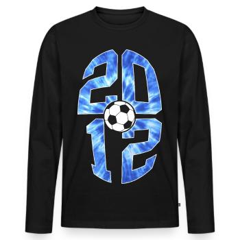 14 ANS DE NAISSANCE 2012 FOOTBALL 14E ANNIVERSAIRE - T-shirt manches longues Premium bio Homme - noir - Devant - Nico (187cm)