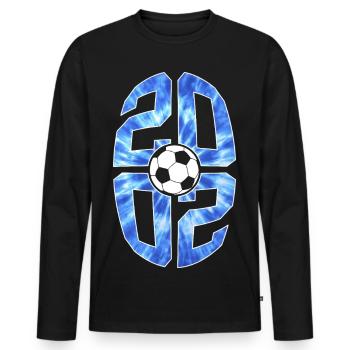 24 ANS NÉ EN 2002 FOOTBALL 24E ANNIVERSAIRE - T-shirt manches longues Premium bio Homme - noir - Devant - Nico (187cm)