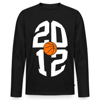 JAHRGANG 2012 BASKETBALL 14. GEBURTSTAG - Männer Premium Bio Langarmshirt - Schwarz - Vorne - Nico (187cm)