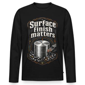 Cutting machine operator CNC router - Men's Premium Organic Long Sleeve Shirt - black - Front - Nico (187cm)