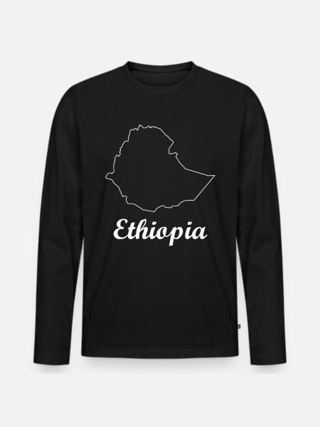 Ethiopia Ethiopia Map Map - Men's Premium Organic Long Sleeve Shirt - black