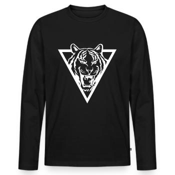 Tigers Roar - Tiger - Men's Premium Organic Long Sleeve Shirt - black - Front - Nico (187cm)