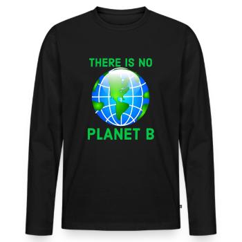Environnement, Changement climatique, Changement climatique - T-shirt manches longues Premium bio Homme - noir - Devant - Nico (187cm)
