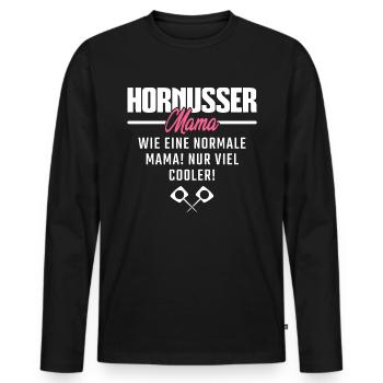 Hornusser Mama - Männer Premium Bio Langarmshirt - Schwarz - Vorne - Nico (187cm)