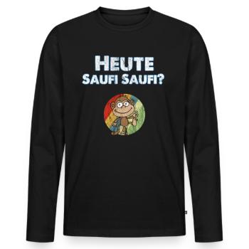 Junggesellenabschied Trinken Saufen Party Feiern - Männer Premium Bio Langarmshirt - Schwarz - Vorne - Nico (187cm)