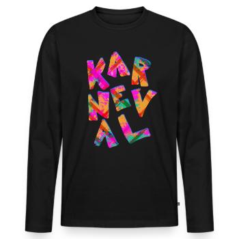 Carnaval - T-shirt manches longues Premium bio Homme - noir - Devant - Nico (187cm)