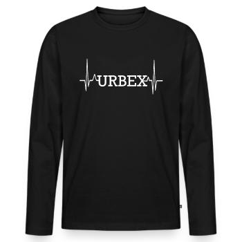 Urbex - Urban Explorer - Men's Premium Organic Long Sleeve Shirt - black - Front - Nico (187cm)
