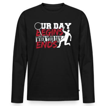 Forensic Investigation, Crime Scene - Men's Premium Organic Long Sleeve Shirt - black - Front - Nico (187cm)